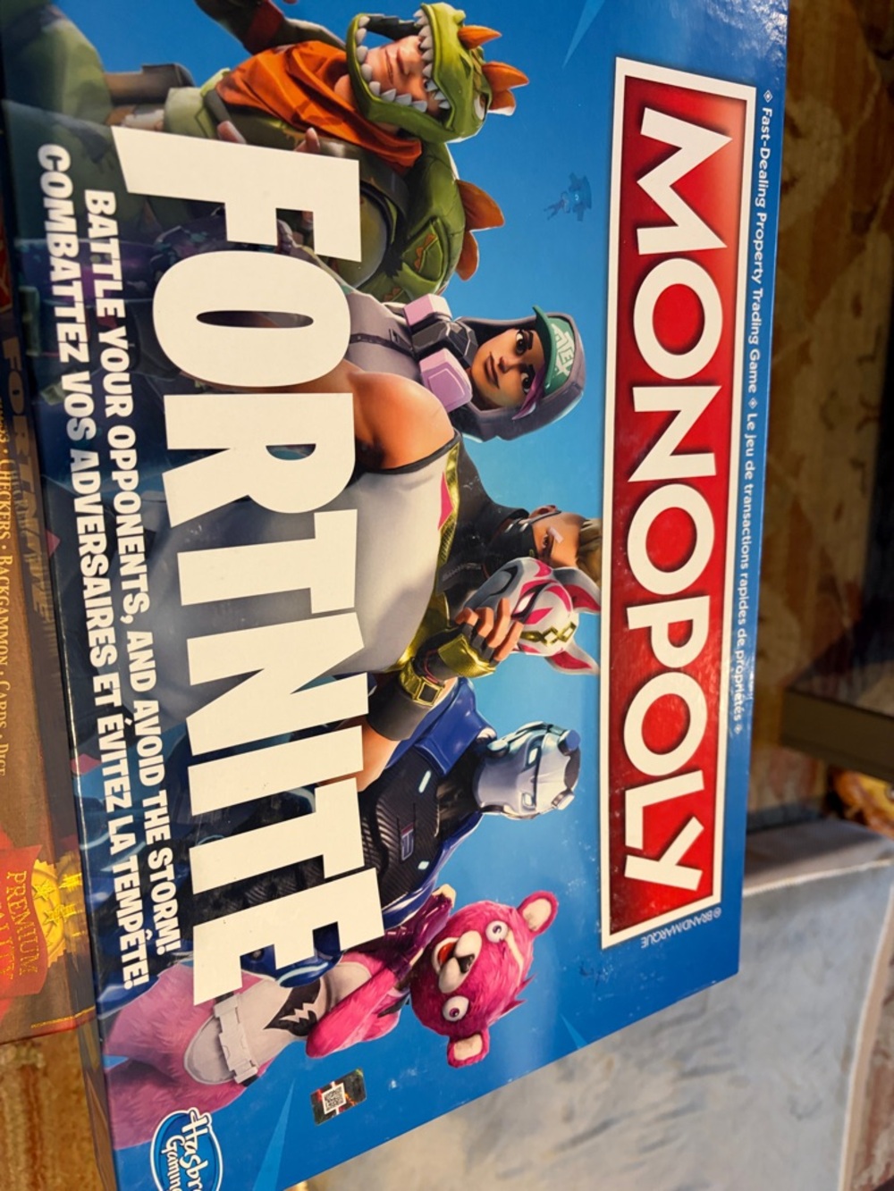 Hasbro Monopoly Fortnite Blue Red White Characters Board Game